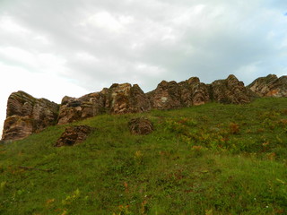 landscape with rocks and blue sky