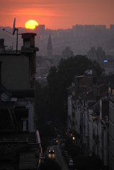 Fototapeta na wymiar Sunset in Brussels