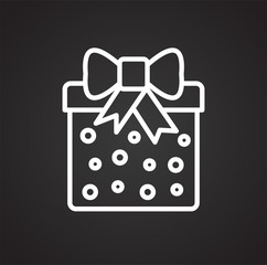 Gifts line icon on background for graphic and web design. Simple vector sign. Internet concept symbol for website button or mobile app.