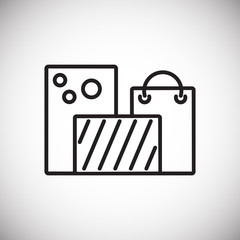 Gifts line icon on background for graphic and web design. Simple vector sign. Internet concept symbol for website button or mobile app.