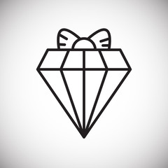 Gifts line icon on background for graphic and web design. Simple vector sign. Internet concept symbol for website button or mobile app.