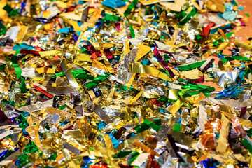 Beautiful abstract texture of the colorful foil as background for design