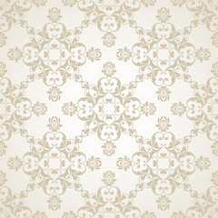 Vector light wedding background Seamless abstract pattern. Ornamental damask background with elegant pattern