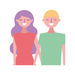 couple portrait characters