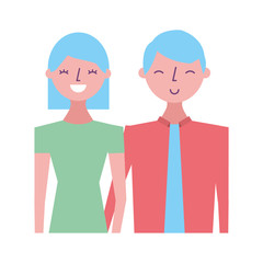 couple portrait characters