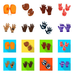 Vector illustration of silhouette and safety symbol. Collection of silhouette and comfort stock symbol for web.