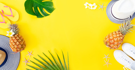 Summer flat lay scenery