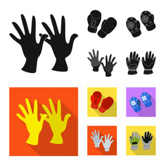 Isolated object of silhouette and safety logo. Set of silhouette and comfort stock symbol for web.