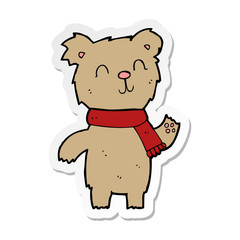 sticker of a cartoon cute teddy bear
