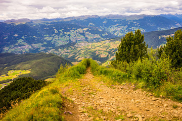 Alpe di Siusi, Seiser Alm with Sassolungo Langkofel Dolomite, a view of a mountain