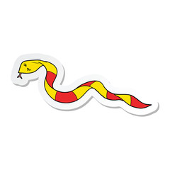 sticker of a cartoon snake