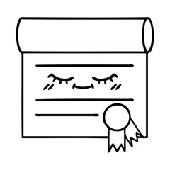 line drawing cartoon certificate