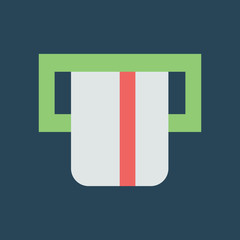 Silhouette icon card in ATM