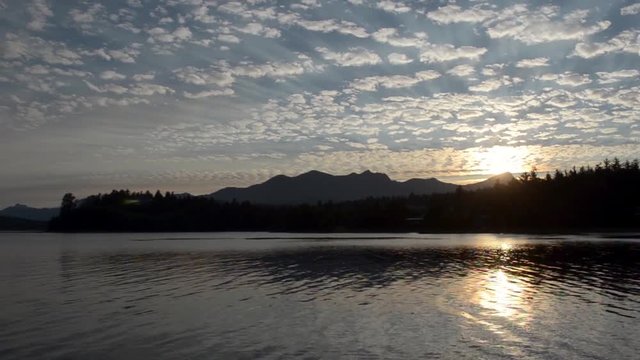 Sunset over Sleeping Beauty Mountain, Haida Gwaii.