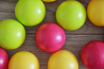 colorful easter eggs on green background