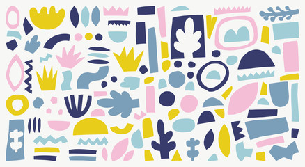 Trendy vector abstract pieces.