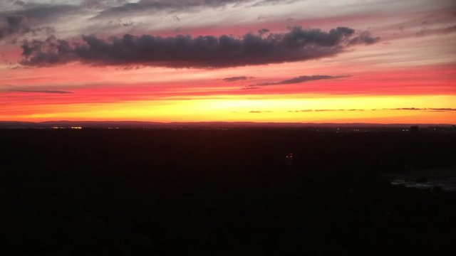 Sunset over Virginia with hints of yellow and orange