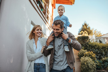 Enjoying family love
