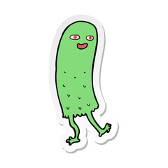 sticker of a cartoon funny ghost