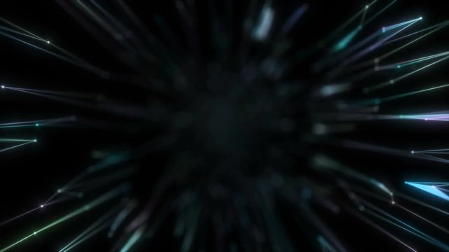Light around a black hole in space and a planet that tightens into a black hole.Seamless loop. 4k.