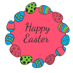 Easter eggs. Set of easter eggs. Happy Easter