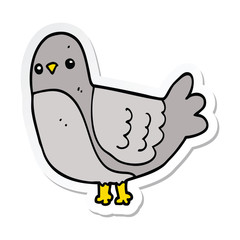 sticker of a cartoon bird