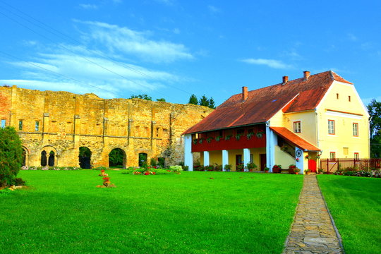 Ruins of medieval cistercian abbey in Transylvania