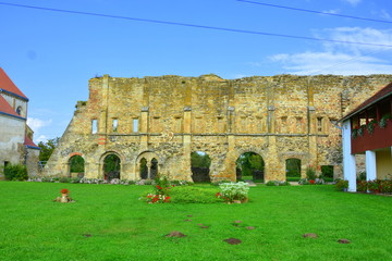 Ruins of medieval cistercian abbey in Transylvania