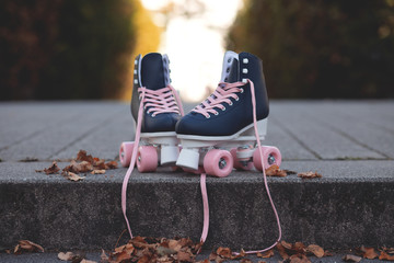 Roller skates in the sunset
