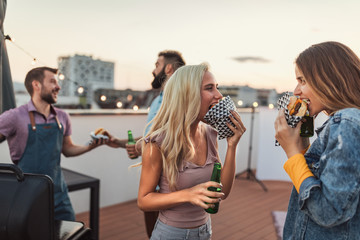 Leisure activity at the top of building