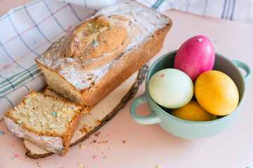 eggs, Easter, chicken eggs, green, pink, yellow, boiled, chicken eggs plate, cupcake,