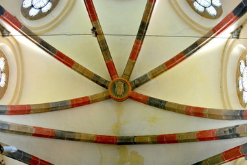 Inside the church of Carta medieval cistercian monastery near Sibiu, Transilvania