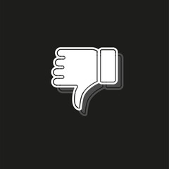 Dislike icon - thumb down button, bad symbol - negative illustration