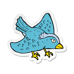 sticker of a cartoon garden bird