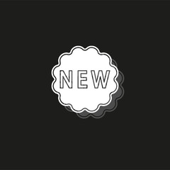 vector New label sticker - new badge or sticker, vector product retail illustration