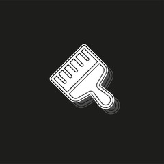 vector painting brush illustration isolated, painting work, painting sign and symbol