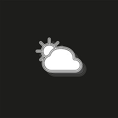 Cloud and sun - weather forecast icon, seasons clouds