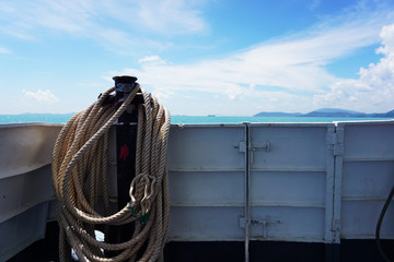 Rope on a boat