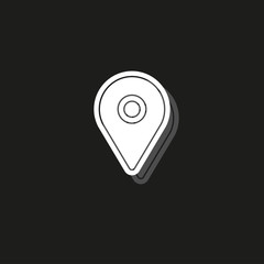 map pointer, map pin, map icon - arrow pin, compass location