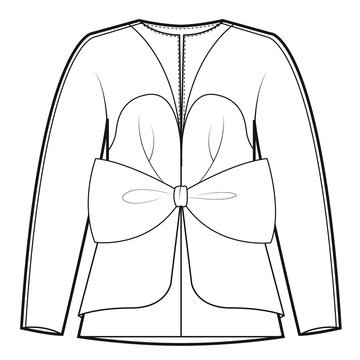 Ladies Jacket Vector Template