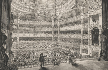 The great opera in Paris. Opening performance. - Illustration,  France, Paris - France, 1870-1879, 19th Century, 19th Century Style