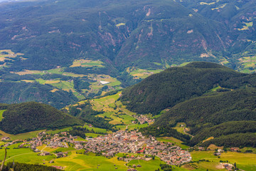 Alpe di Siusi, Seiser Alm with Sassolungo Langkofel Dolomite view of Kastelruth castelrotto