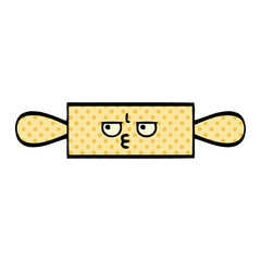 comic book style cartoon rolling pin
