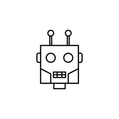 Fototapeta premium Robotics robot outline icon. Signs and symbols can be used for web, logo, mobile app, UI, UX