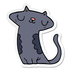 sticker of a cartoon cat