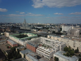 Fototapeta na wymiar Moscow panorama sity view copter