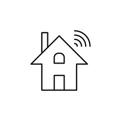 Robotics dominotics home wi-fi outline icon. Signs and symbols can be used for web, logo, mobile app, UI, UX