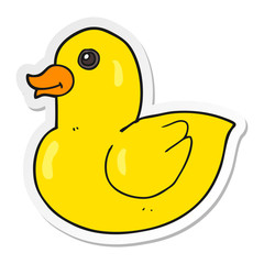 sticker of a cartoon rubber duck