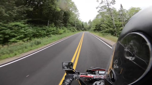 motorcycle ride time lapse fresh pacement in forest