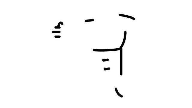 line icon animation hairdryer